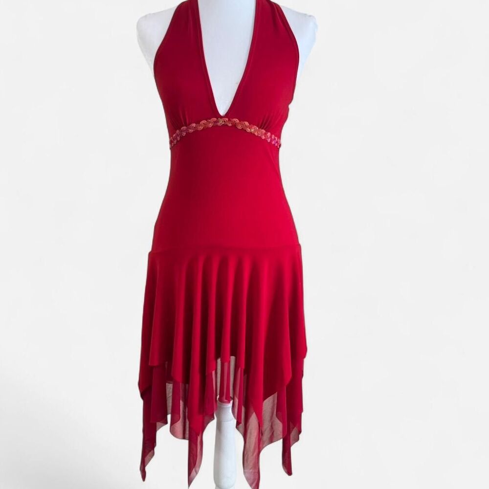 Vintage Red Halter Fairy Dress♥️🧚‍♀️